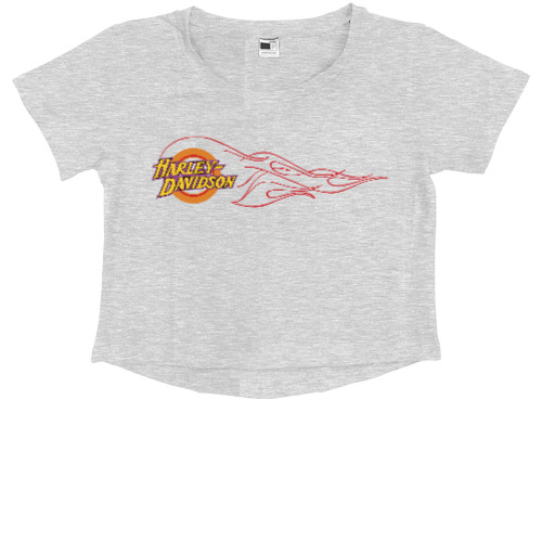 Kids' Premium Cropped T-Shirt - Harley Davidson 2 - Mfest