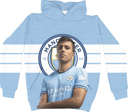 Kids' Hoodie 3D - Rodrigo Hernandez Manchester City - Mfest