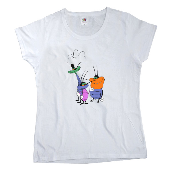 Women's T-shirt Fruit of the loom - Оггі та Кукарачі  - Mfest