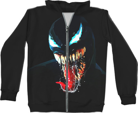 Unisex Zip-through Hoodie 3D - Веном - Mfest