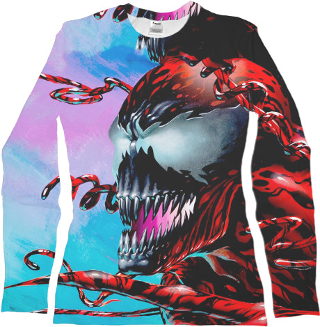 Women's Longsleeve Shirt 3D - Веном Арт - Mfest