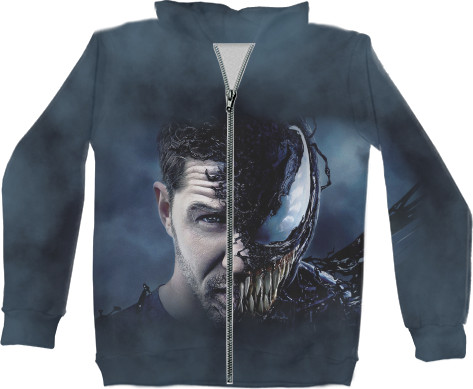 Unisex Zip-through Hoodie 3D - Venom - Mfest