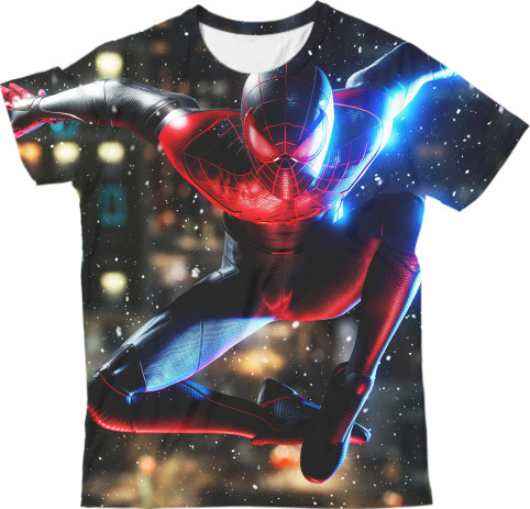 Kids' T-Shirt 3D - Spider-Man Night City - Mfest