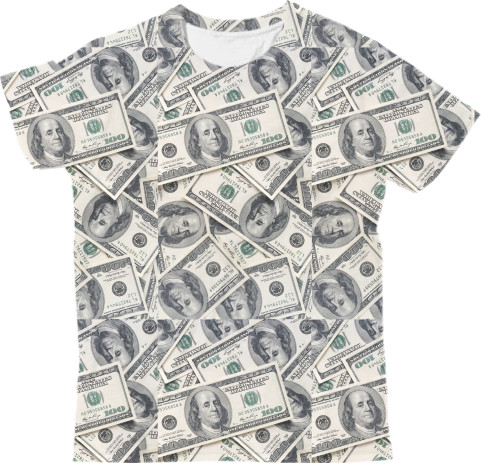 Man's T-shirt 3D - Dollars - Mfest