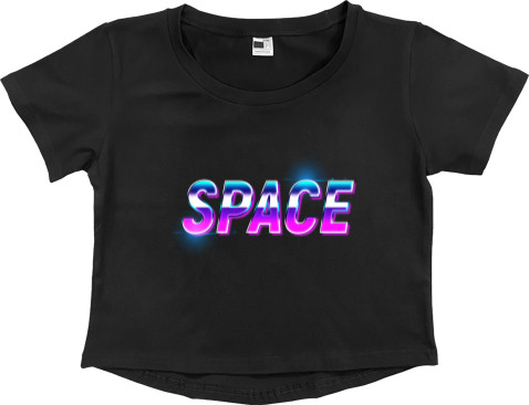 Women's Cropped Premium T-Shirt - Space - Mfest