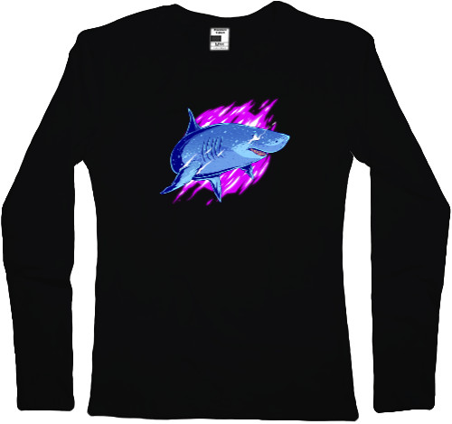 Women's Longsleeve Shirt - Shark Neon - Mfest