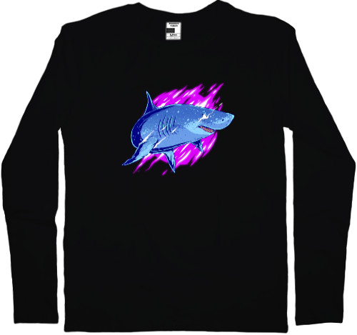 Men's Longsleeve Shirt - Shark Neon - Mfest