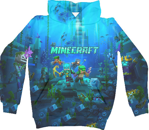 Kids' Hoodie 3D - Minecraft at the bottom of the ocean - Mfest