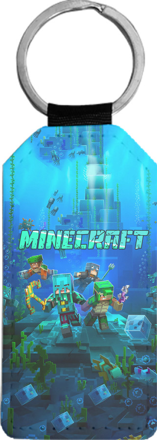 Rectangular Keychain - Minecraft at the bottom of the ocean - Mfest