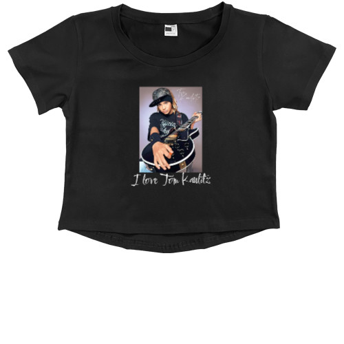 Kids' Premium Cropped T-Shirt - I love Tom Kaulitz - Mfest