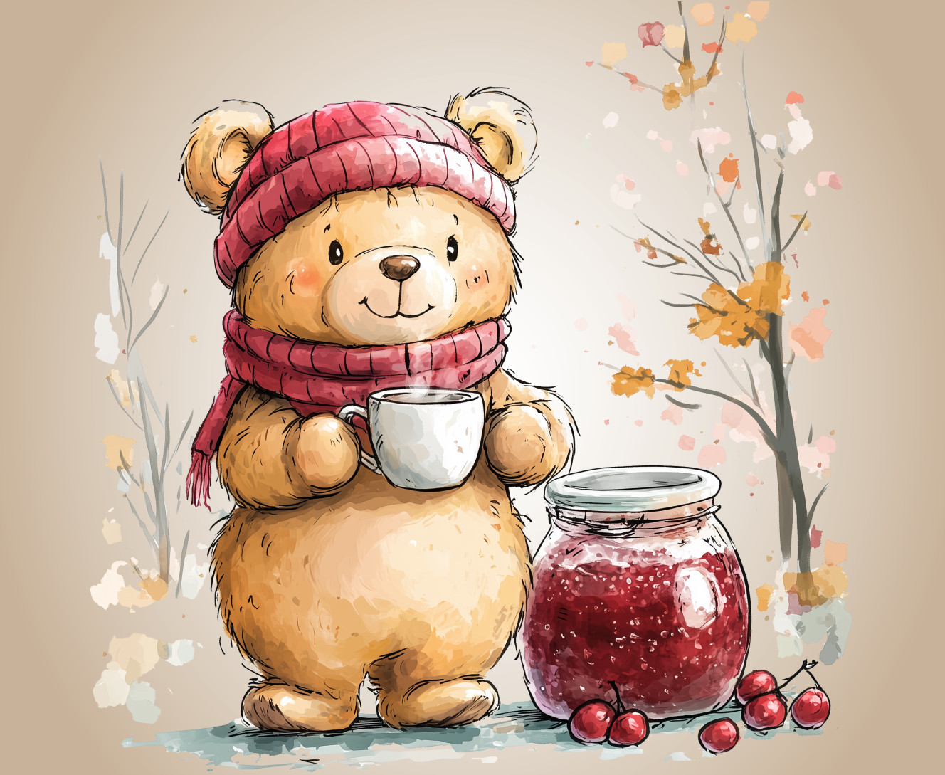  Teddy bear with jam