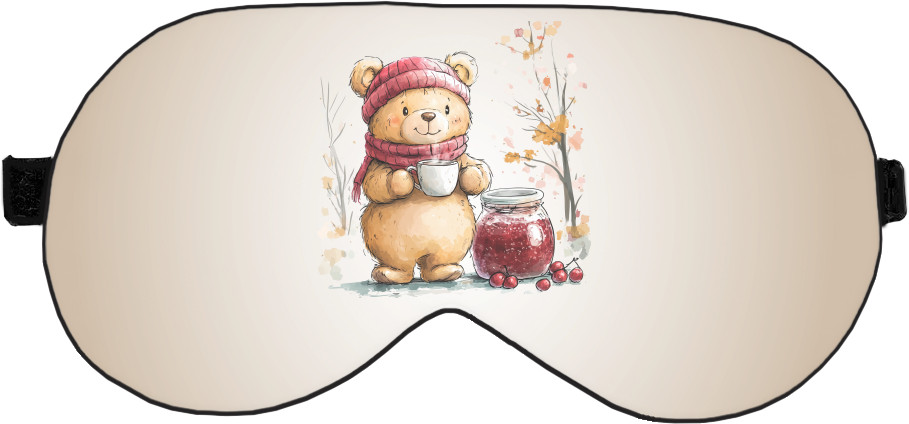 Sleep Mask 3D -  Teddy bear with jam - Mfest