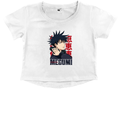 Kids' Premium Cropped T-Shirt - Fushiguro Megumi - Mfest