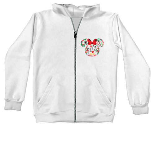 Kids' Zip-through Hoodie - Minnie  Christmas - Mfest