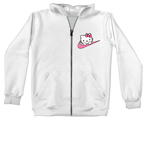 Кенгуру-Худи на молнии Унисекс - Hello Kitty Nike Logo - Mfest