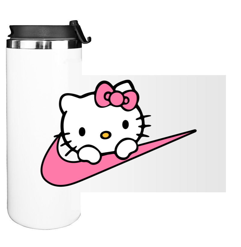 Water Bottle on Tumbler - Hello Kitty Nike Logo - Mfest