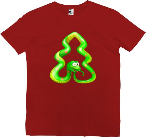 Men’s Premium T-Shirt - Snake Christmas tree - Mfest