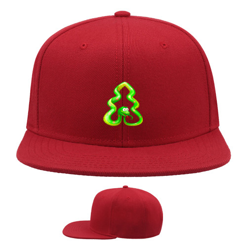 Snapback Baseball Cap - Snake Christmas tree - Mfest