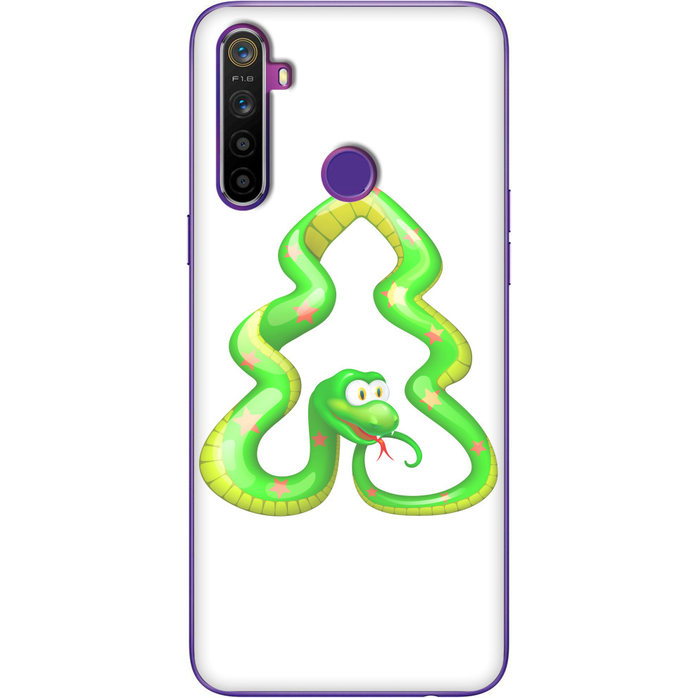 Чехол Realme - Snake Christmas tree - Mfest