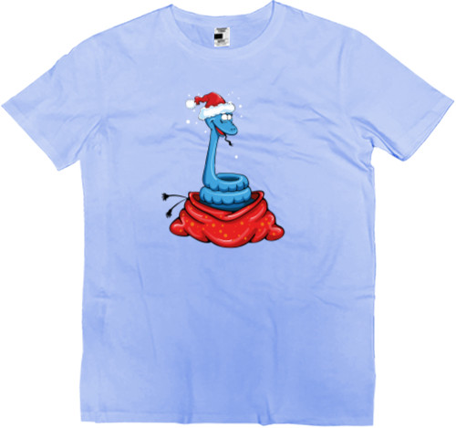 Men’s Premium T-Shirt -  Snake in a gift bag - Mfest