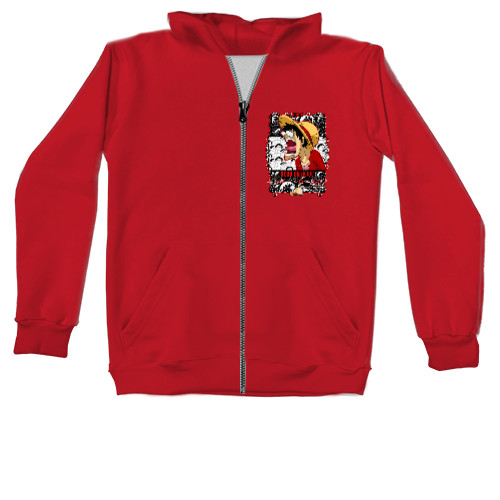 Kids' Zip-through Hoodie - Luffy one Piece - Mfest