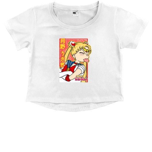 Kids' Premium Cropped T-Shirt - Funny Sailor Moon - Mfest