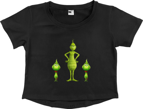 Women's Cropped Premium T-Shirt - Grinch 5 - Mfest