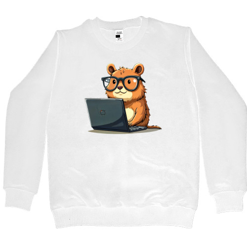 Women's Premium Sweatshirt - Capybara Programmer click-clack - Mfest