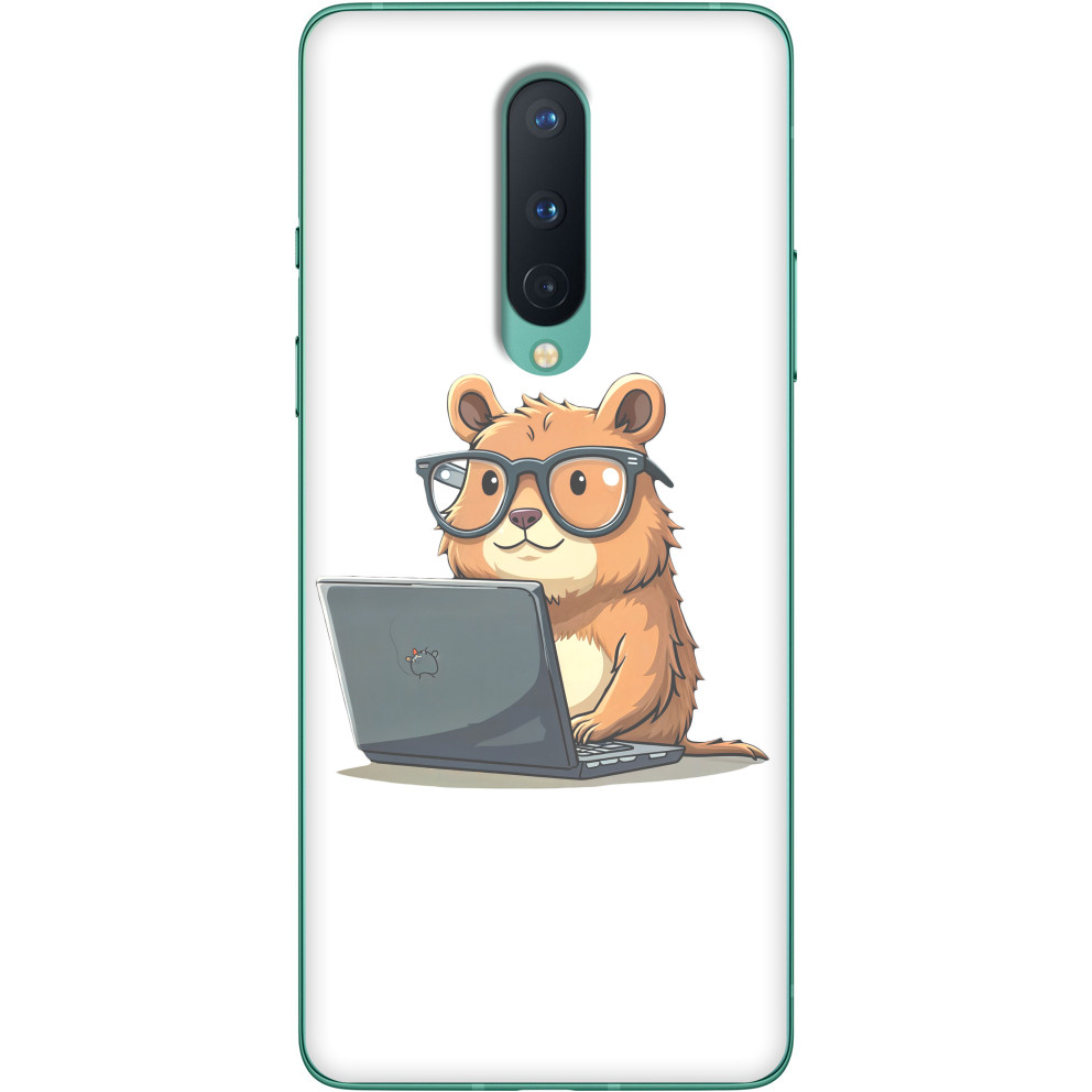 Чехол OnePlus - Capybara Programmer click-clack - Mfest