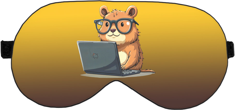 Sleep Mask 3D - Capybara Programmer click-clack - Mfest