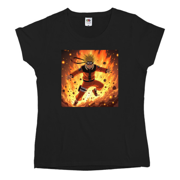 Наруто - T-shirt Classic Women's Fruit of the loom - Naruto Fire - Mfest