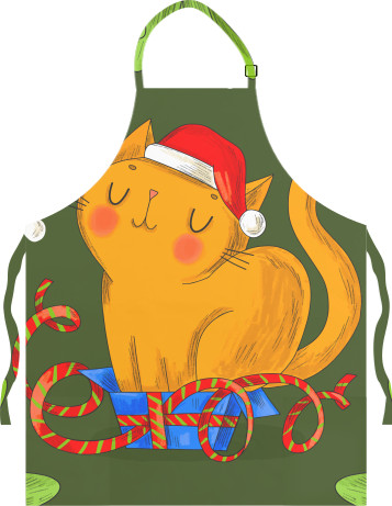 Light Apron -  New Year's cat - Mfest