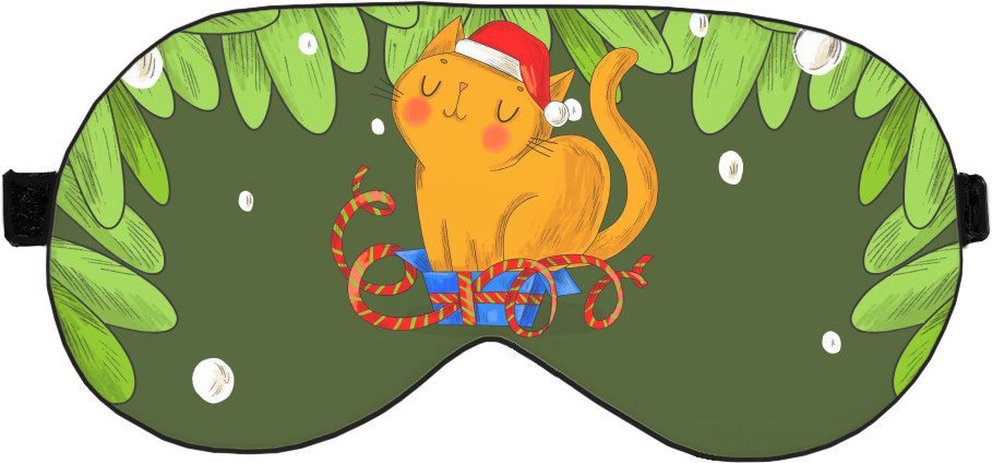 Sleep Mask 3D -  New Year's cat - Mfest