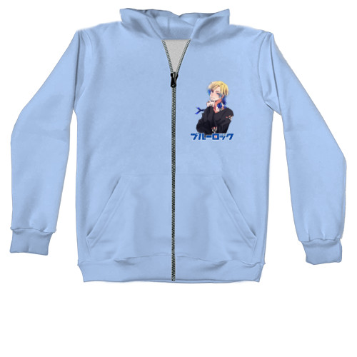 Kids' Zip-through Hoodie - Blue Lock - Mfest