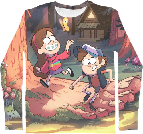 Men's Longsleeve Shirt 3D - Gravity Falls 2 - Mfest