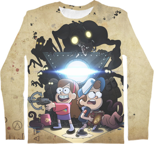 Men's Longsleeve Shirt 3D - Gravity Falls 3 - Mfest