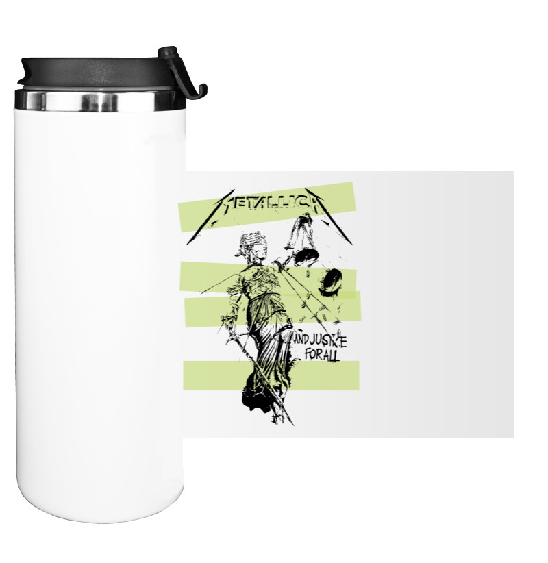 Water Bottle on Tumbler - Metallica And Justice For All Logo - Mfest