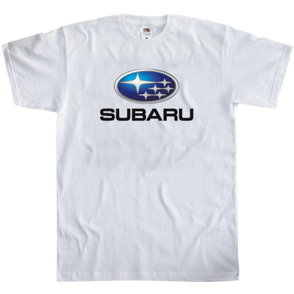 Футболка Классика Мужская Fruit of the loom - SUBARU - LOGO 1 - Mfest