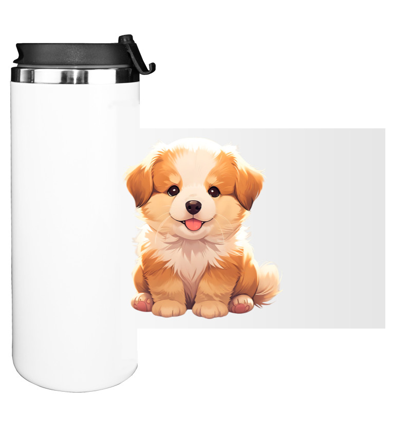 Water Bottle on Tumbler - Миле цуценя - Mfest