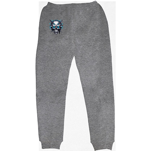 Черепа - Sports pants for women - Cyber ​​skull - Mfest