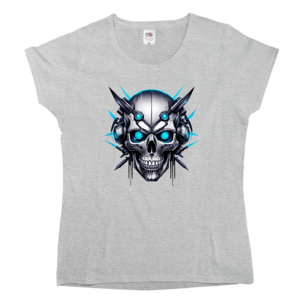 Women's T-shirt Fruit of the loom - Cyber ​​skull - Mfest