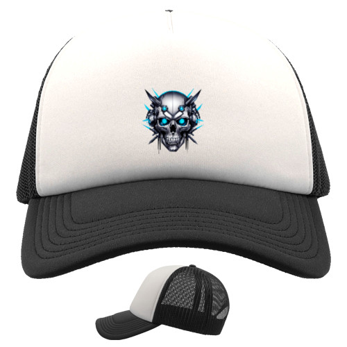 Kids' Trucker Cap - Cyber ​​skull - Mfest