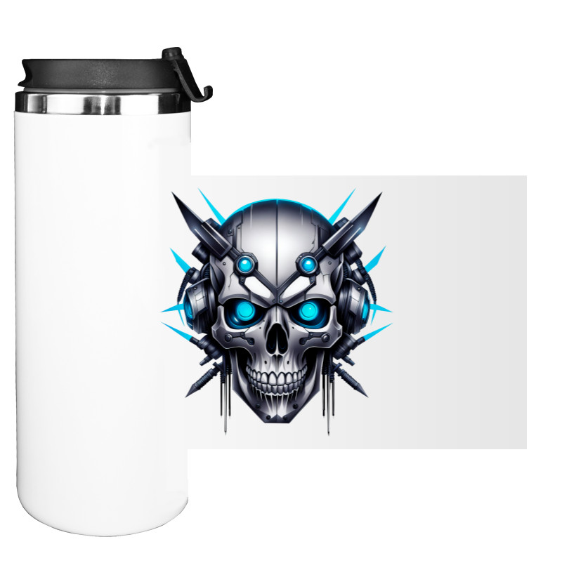 Water Bottle on Tumbler - Cyber ​​skull - Mfest