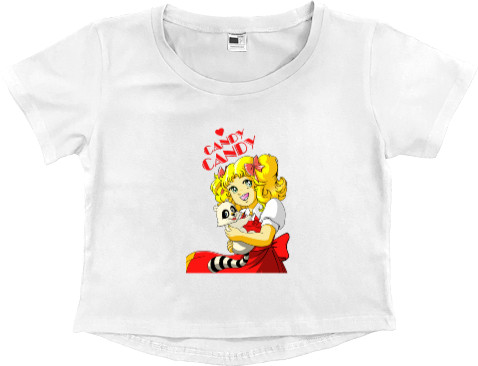 Women's Cropped Premium T-Shirt - Candy Candy 8  - Mfest