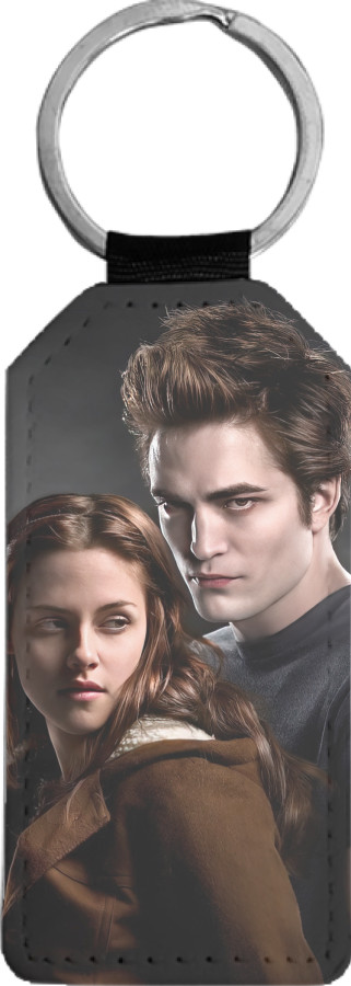 Rectangular Keychain - Bella and Edward - Mfest