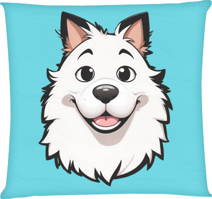 Square Throw Pillow - Веселий пес - Mfest