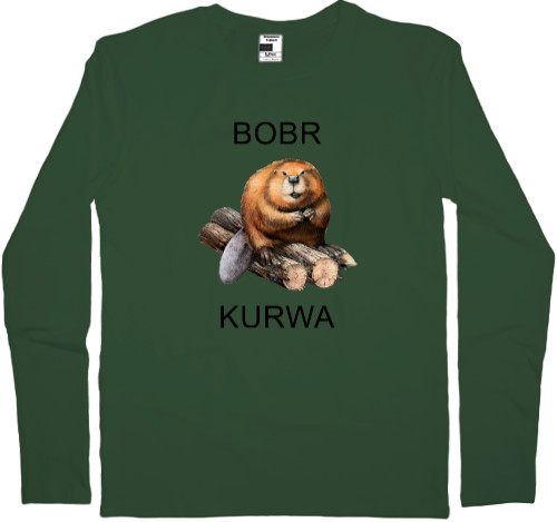 Kids' Longsleeve Shirt - Bobr kurva - Mfest