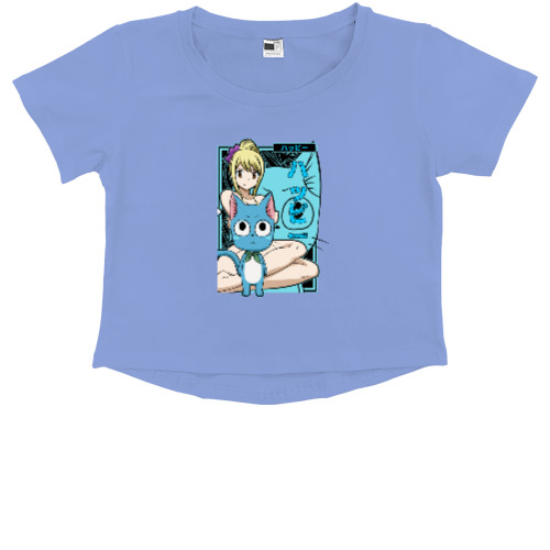 Kids' Premium Cropped T-Shirt - Lucy Heartfilia - Mfest