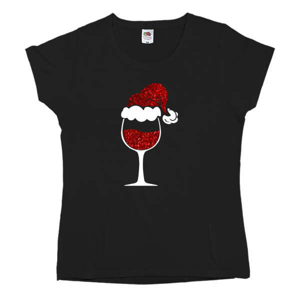 Women's T-shirt Fruit of the loom - New Year's glass - Mfest