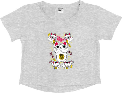 Women's Cropped Premium T-Shirt - Turbo Cat - Mfest